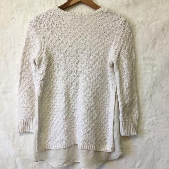 Loft White Long Sleeve Knit Top - Picture 6 of 9